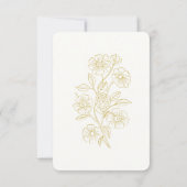 Éditable Fleur Or Save The Date (Dos)