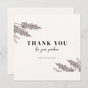 Editable Floral Merci Pour Votre Commande