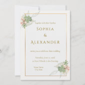 Editable Floral Wedding Invitation Template  (Devant)