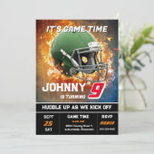 Editable Football Birthday Invitation (Debout devant)