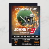 Editable Football Birthday Invitation (Devant / Derrière)