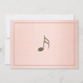 Editable Formal Black Gold Music Note Gold Border Kaart (Voorkant)