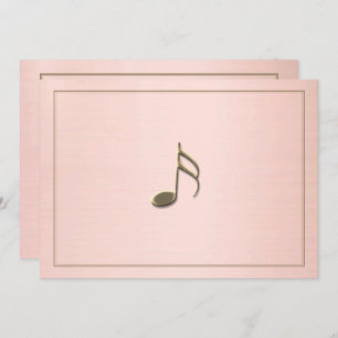 Editable Formal Black Gold Music Note Gold Border Kaart