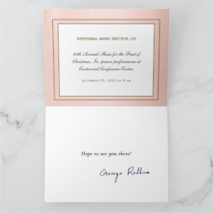 Editable Formal Black Gold Music Note Gold Border Kaart