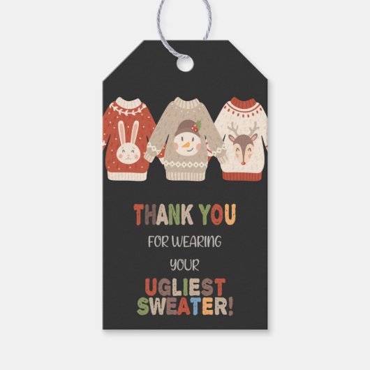 Editable Funny Christmas Party Cadeau Étiquettes (Devant)