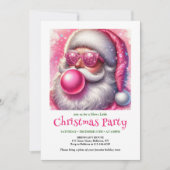 Editable Funny Santa Heart Glasses Christmas Kaart (Voorkant)