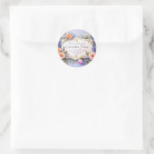 Editable Garden Flowers Lavender Soap Ronde Sticker (Tas)