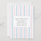 Editable Gender Reveal Bear Baby Shower Invitation Kaart (Achterkant)