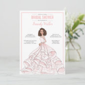 Editable Glam Bride Vrijgezellenfeest Kaart (Staand voorkant)