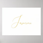 Editable Gold Calligraphy Text | Namen Folie Afdrukken (Voorkant)