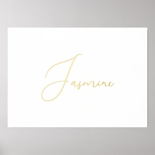Editable Gold Calligraphy Text | Namen Folie Afdrukken (Voorkant)