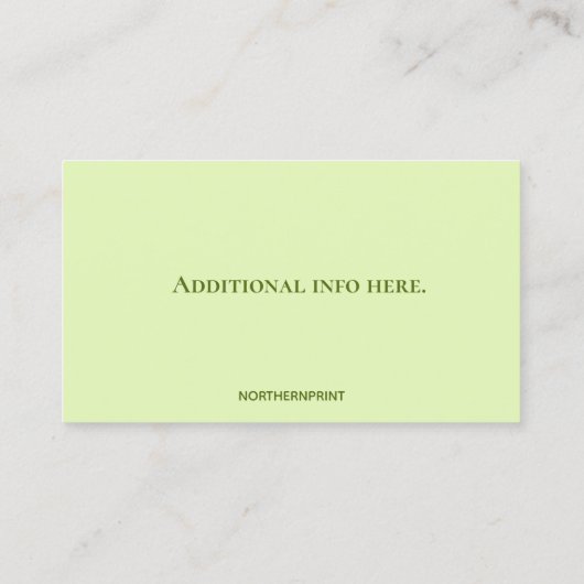 Editable Golf Loyalty Kaart (Achterkant)