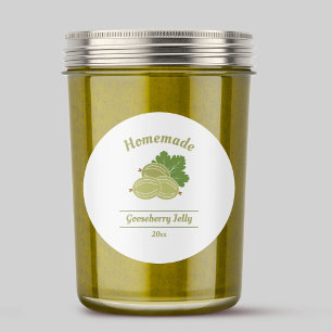 Editable Gooseberry Jelly Label Sticker