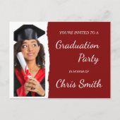 EDITABLE Graduation Party Invitation Sjabloon (Voorkant)