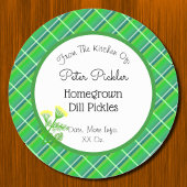 Editable Green Pset Sticker met Dill en Flowers