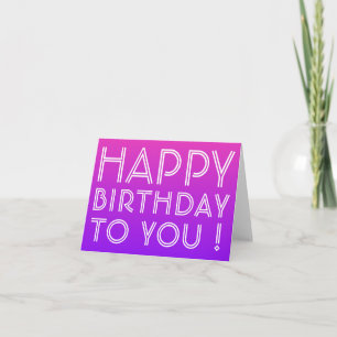 Editable "Happy Birthday to You" (of naam) Ombre Kaart