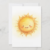 Editable Here Comes The Son Baby Shower Kaart (Achterkant)