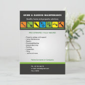 Editable Home Services Flyer Template Kaart (Staand voorkant)