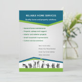 Editable Home Services Flyer Template Kaart (Staand voorkant)