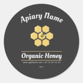 Editable Honey Jar Label for bijenkwekerij (Voorkant)