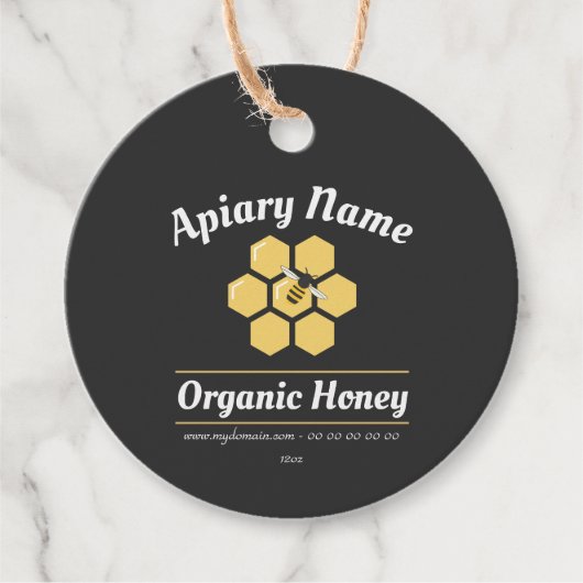 Editable Honey Jar Label voor de imker (Voorkant)
