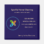 Editable House Cleaning Business Magnet Modern Des (Devant)
