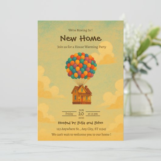 Editable Housewarming Invitation (Debout devant)