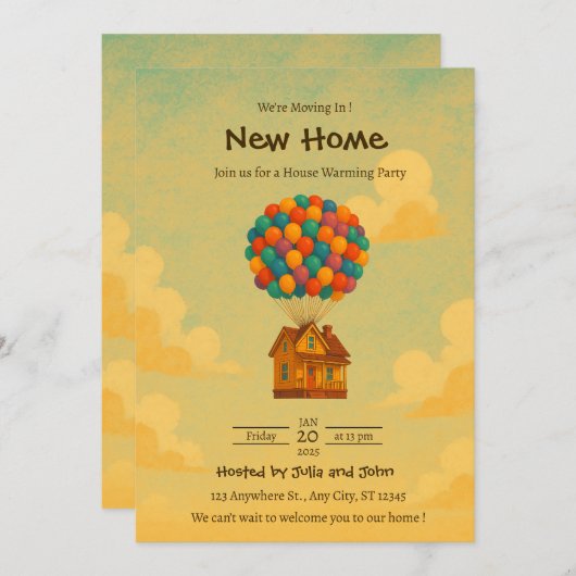 Editable Housewarming Invitation (Devant / Derrière)