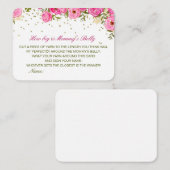 Editable How Big is Mams Belly Card Informatiekaartje (Voorkant / Achterkant)