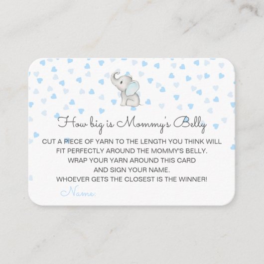 Editable How Big is Mams Belly Card Informatiekaartje (Voorkant)