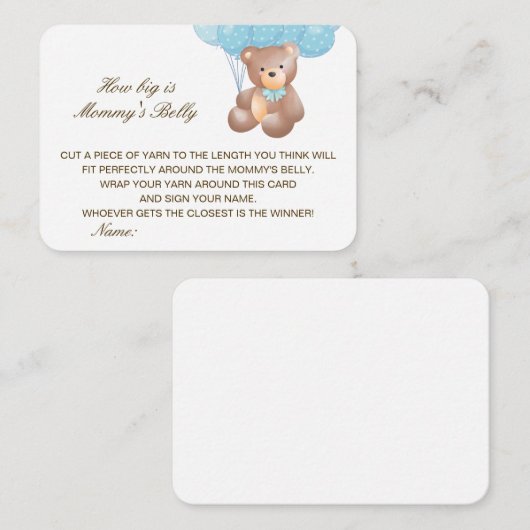 Editable How Big is Mams Belly Card Informatiekaartje (Voorkant / Achterkant)