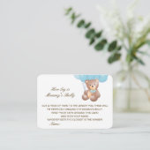 Editable How Big is Mams Belly Card Informatiekaartje (Staand voorkant)