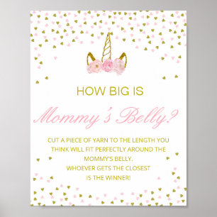Editable How Big is Mams Belly Game Poster