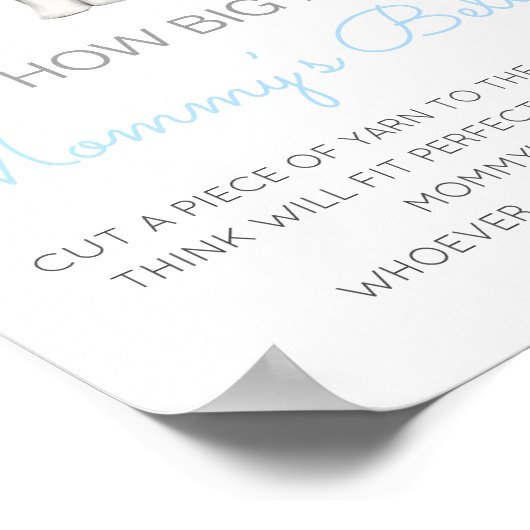 Editable How Big is Mommy's Belly Game Poster (Coin)