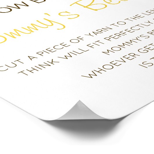 Editable How Big is Mommy's Belly Game Poster (Coin)