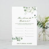 Editable How old was Bride Vrijgezellenfeest Game (Staand voorkant)