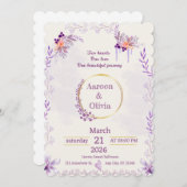 Editable Intimate Garden Wedding Invitation (Devant / Derrière)