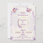 Editable Intimate Garden Wedding Invitation (Devant)