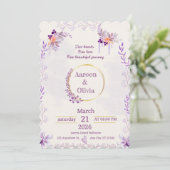 Editable Intimate Garden Wedding Invitation (Debout devant)