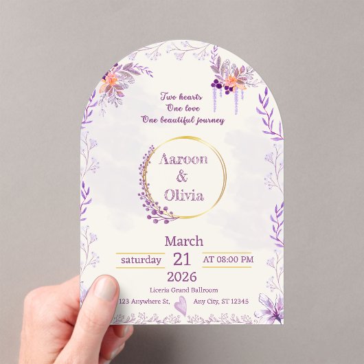 Editable Intimate Garden Wedding Invitation (In situ (ordinateur de poche))
