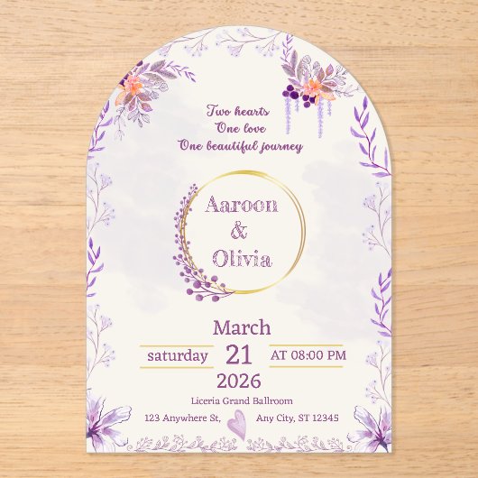 Editable Intimate Garden Wedding Invitation (Recto)