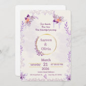 Editable Intimate Garden Wedding Invitation (Devant / Derrière)