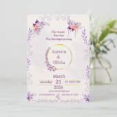 Editable Intimate Garden Wedding Invitation (Debout devant)