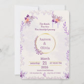 Editable Intimate Garden Wedding Invitation (Devant)
