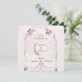 Editable Intimate Garden Wedding Invitation (Debout devant)