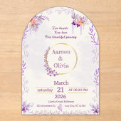 Editable Intimate Garden Wedding Invitation Acryl Uitnodigingen (Voorkant)