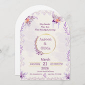 Editable Intimate Garden Wedding Invitation Kaart (Voorkant / Achterkant)