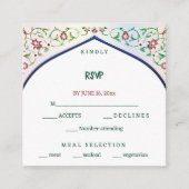Editable Intricate Indian Archway RSVP  Informatiekaartje (Voorkant)