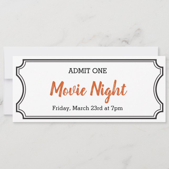 Editable IOU Gift Tickets Jubileum Gift Oranje (Voorkant)