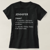 Editable Jennifer name definition, custom name T-shirt (Design voorkant)